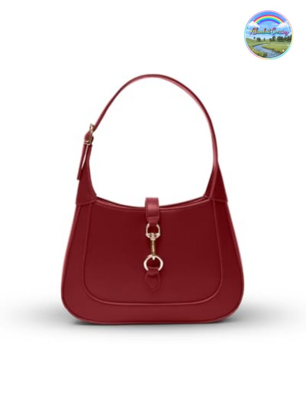 Small Trendy Shoulder Bag Adjustable Leather Strap Zipper Closure